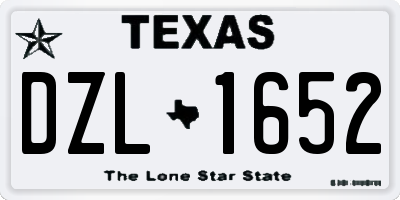 TX license plate DZL1652