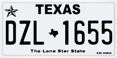 TX license plate DZL1655