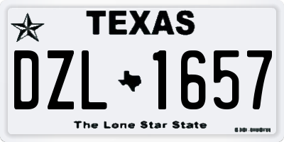TX license plate DZL1657
