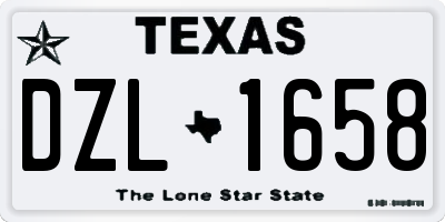 TX license plate DZL1658