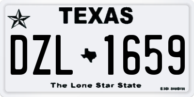 TX license plate DZL1659
