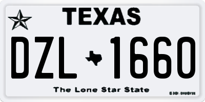 TX license plate DZL1660