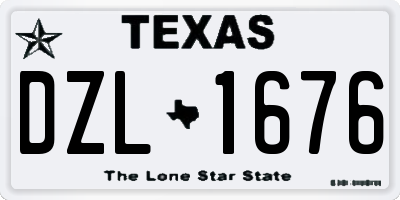 TX license plate DZL1676