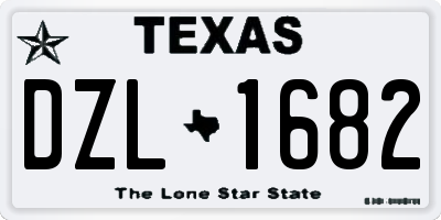 TX license plate DZL1682