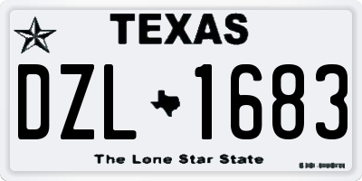 TX license plate DZL1683