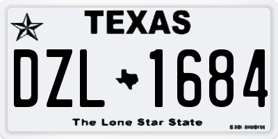 TX license plate DZL1684