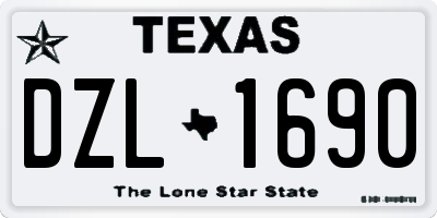TX license plate DZL1690