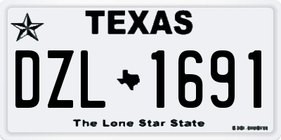 TX license plate DZL1691
