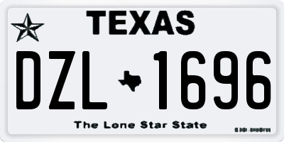 TX license plate DZL1696