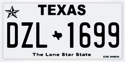 TX license plate DZL1699