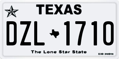 TX license plate DZL1710