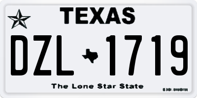 TX license plate DZL1719