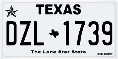 TX license plate DZL1739