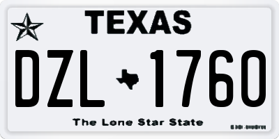 TX license plate DZL1760