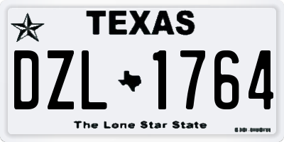 TX license plate DZL1764