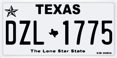 TX license plate DZL1775