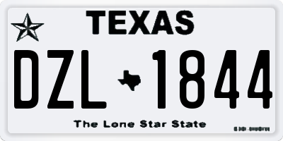 TX license plate DZL1844