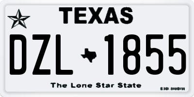 TX license plate DZL1855