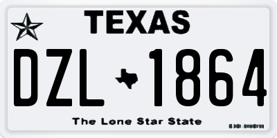 TX license plate DZL1864