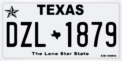 TX license plate DZL1879