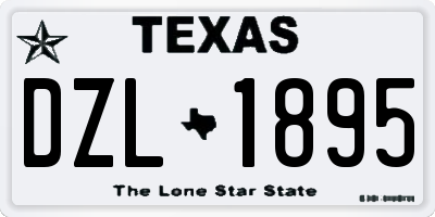 TX license plate DZL1895