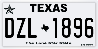 TX license plate DZL1896
