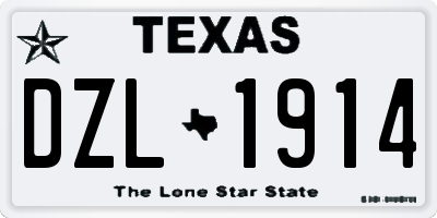 TX license plate DZL1914