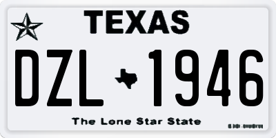 TX license plate DZL1946