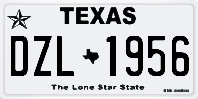 TX license plate DZL1956