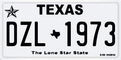 TX license plate DZL1973