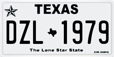 TX license plate DZL1979