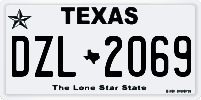 TX license plate DZL2069