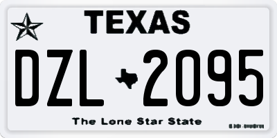 TX license plate DZL2095