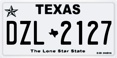 TX license plate DZL2127