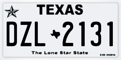 TX license plate DZL2131