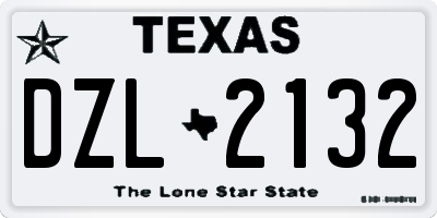TX license plate DZL2132