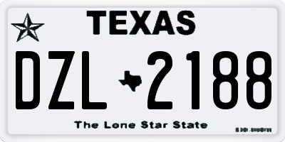 TX license plate DZL2188