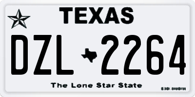 TX license plate DZL2264
