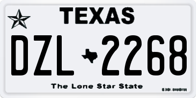 TX license plate DZL2268