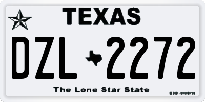 TX license plate DZL2272