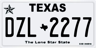 TX license plate DZL2277