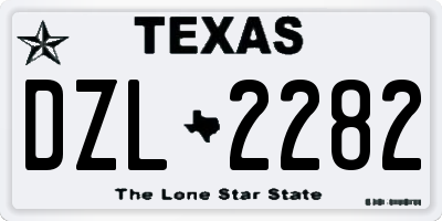 TX license plate DZL2282
