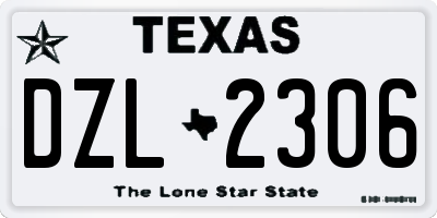 TX license plate DZL2306