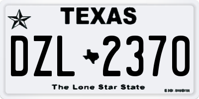 TX license plate DZL2370