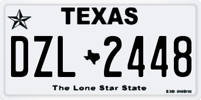 TX license plate DZL2448