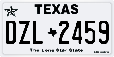 TX license plate DZL2459