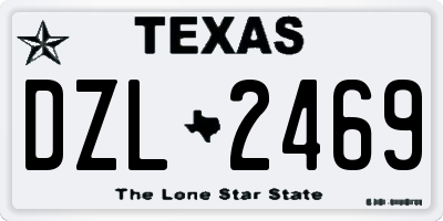 TX license plate DZL2469