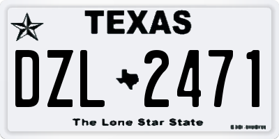 TX license plate DZL2471