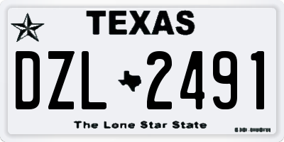 TX license plate DZL2491