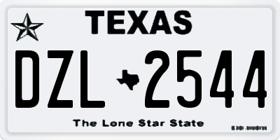 TX license plate DZL2544